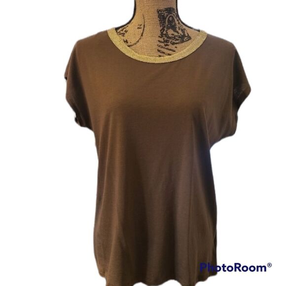 Michael Michael Kors top with gold tone detailed collar size M - Picture 1 of 11